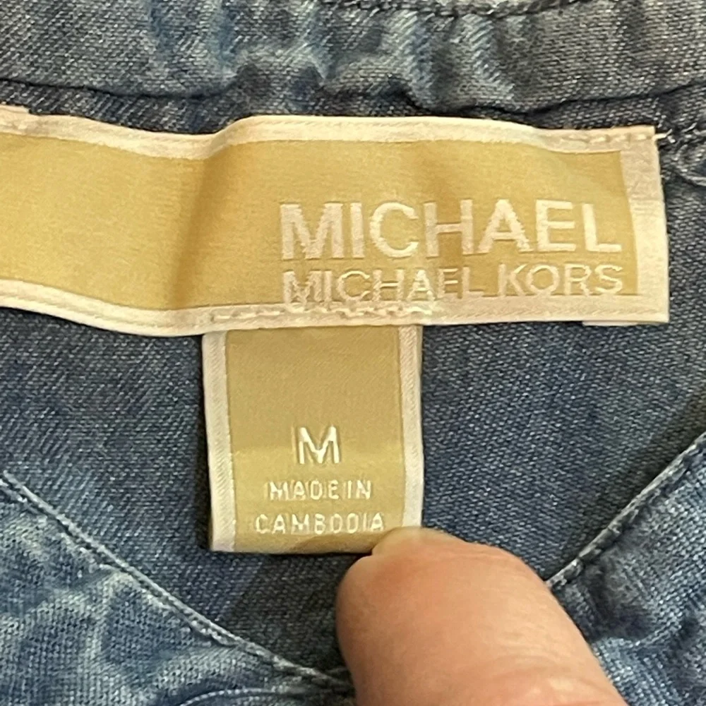 Michael Kors Chambray High Low Dress - Picture 2 of 12